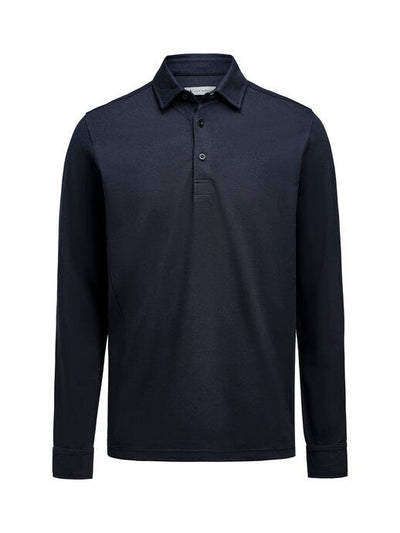 James Harvest HAR2115007 American Supreme L/S Polo - Navy