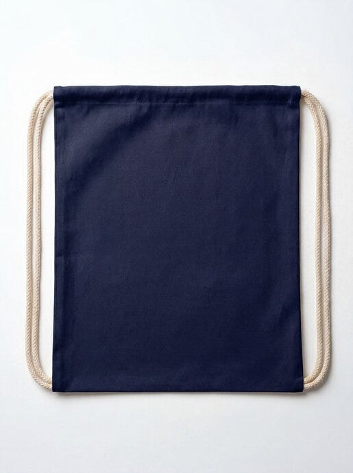 United Bags UB9250 UB Core Cotton Drawstring - Navy