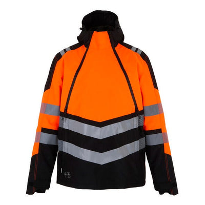 Regatta High Visibility TRW613 Regatta Hi-Vis X-Pro Waterproof Overhead - Black/Hi-Vis Orange