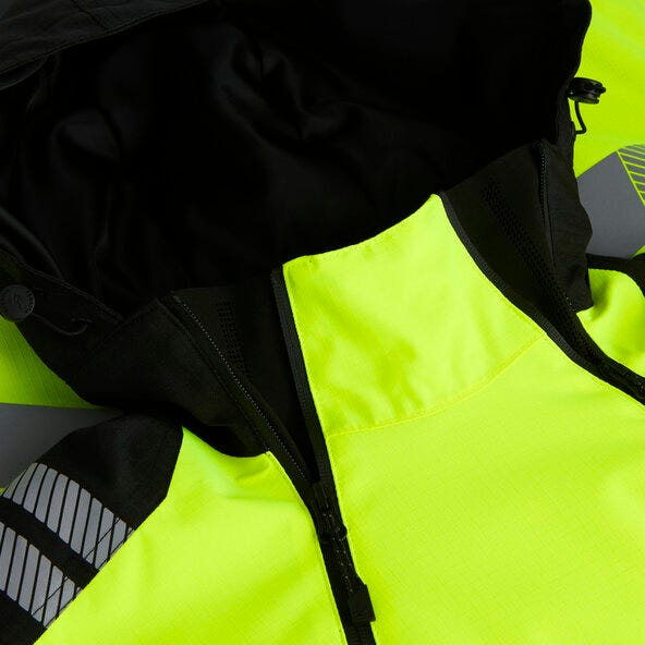 Regatta High Visibility TRW613 Regatta Hi-Vis X-Pro Waterproof Overhead - Black/Hi-Vis Yellow