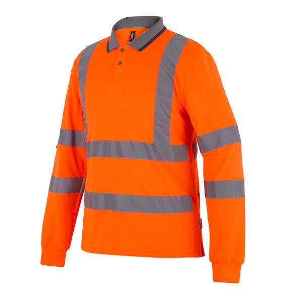 Regatta Professional TRS324 Regatta Hi-Vis Pro Contract L/S Polo - Hi Vis Orange