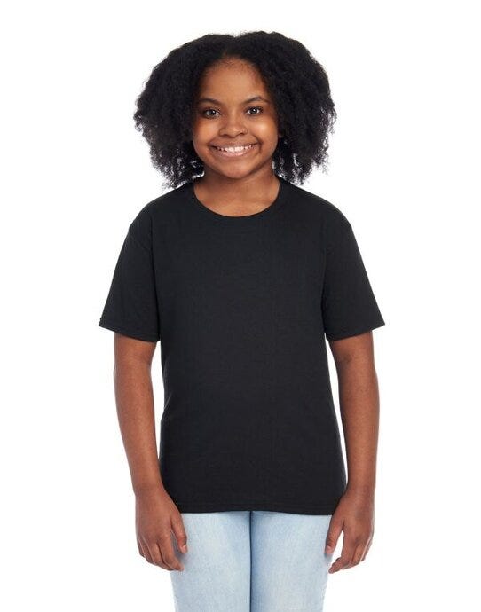 Jerzees 0S470Y0 Eco Youth Premium Organic T - Black