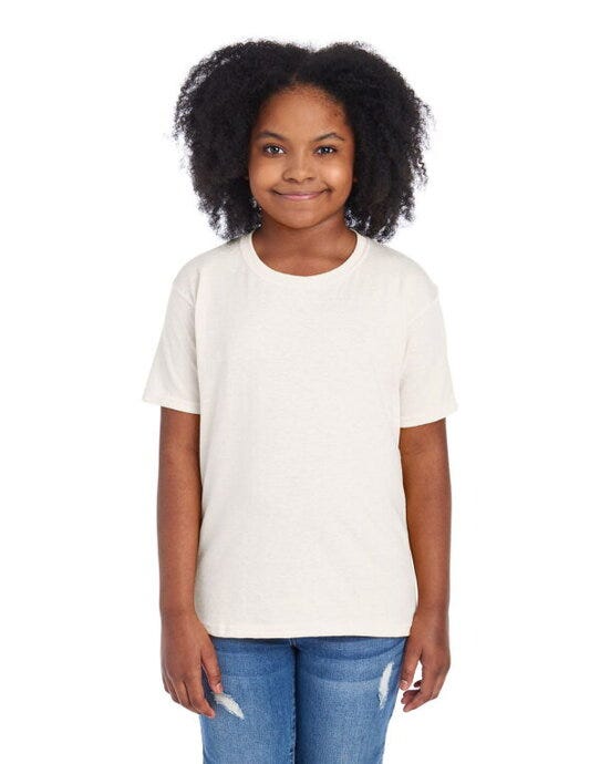 Jerzees 0S470Y0 Eco Youth Premium Organic T - Natural
