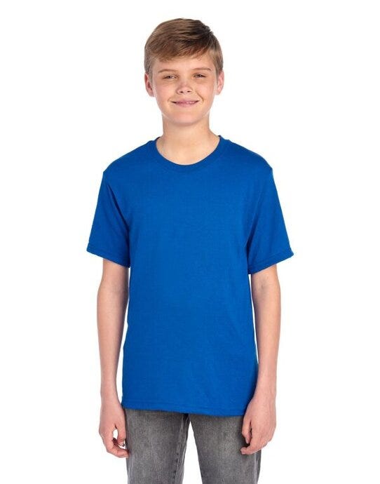 Jerzees 0S470Y0 Eco Youth Premium Organic T - Royal