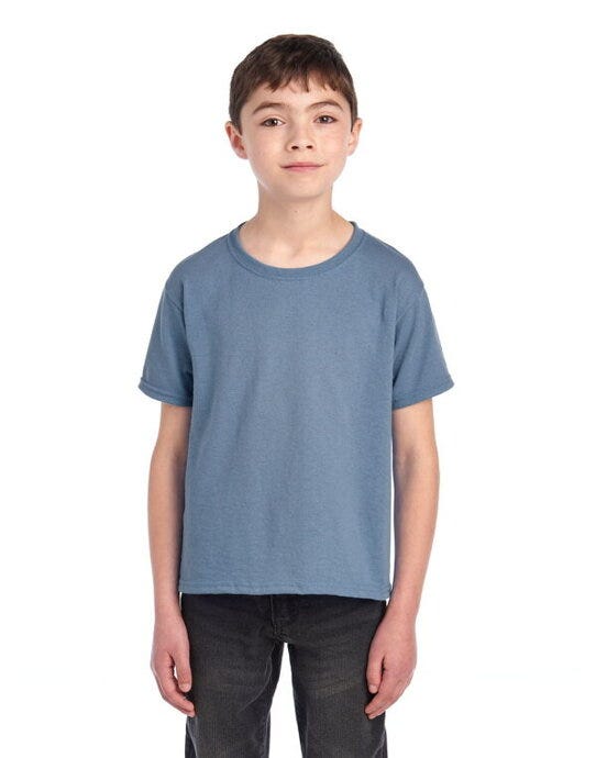 Jerzees 0S470Y0 Eco Youth Premium Organic T - Mineral Blue