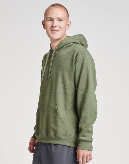 Jerzees 0S700M0 Eco Premium Hooded Sweatshirt - Military Green Heather