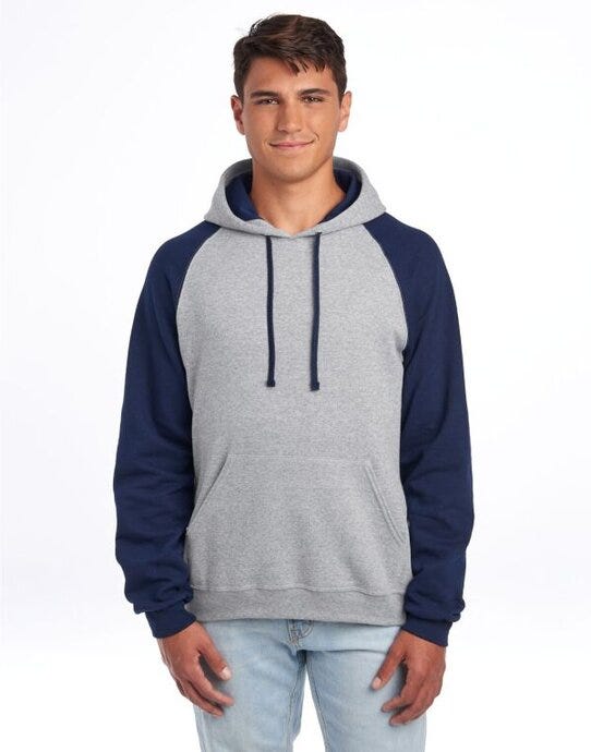 Jerzees 0S96CR0 NuBlend® Colour-Block Hood - Oxford/Navy