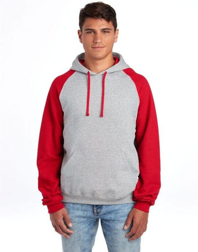 Jerzees 0S96CR0 NuBlend® Colour-Block Hood - Oxford/ True Red