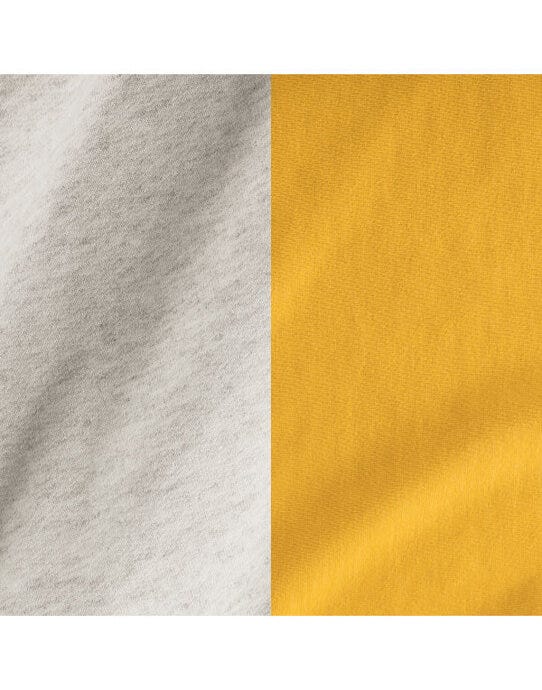 Jerzees 0S97CR0 NuBlend® Varsity Col-Block Hood - Oatmeal Heather/Mustard Heather