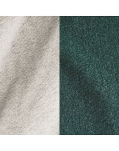 Jerzees 0S97CR0 NuBlend® Varsity Col-Block Hood - Oatmeal Heather/ Forest Green Heather