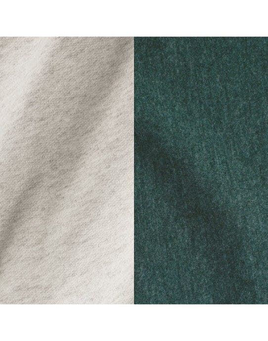 Jerzees 0S97CR0 NuBlend® Varsity Col-Block Hood - Oatmeal Heather/ Forest Green Heather