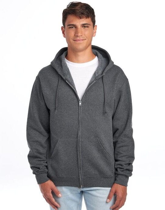 Jerzees 0S993M0 NuBlend® Full-Zip Hooded Sweat - Black Heather
