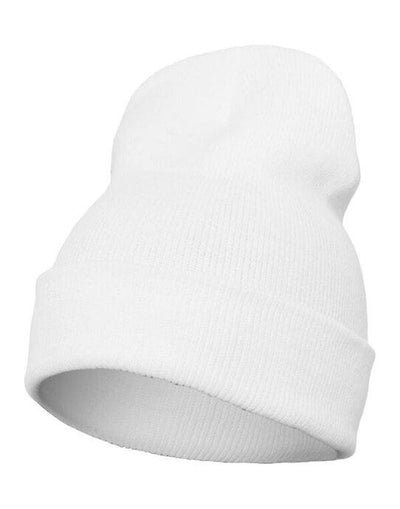Flexfit 1501KC YP Cuffed Knit Beanie - White