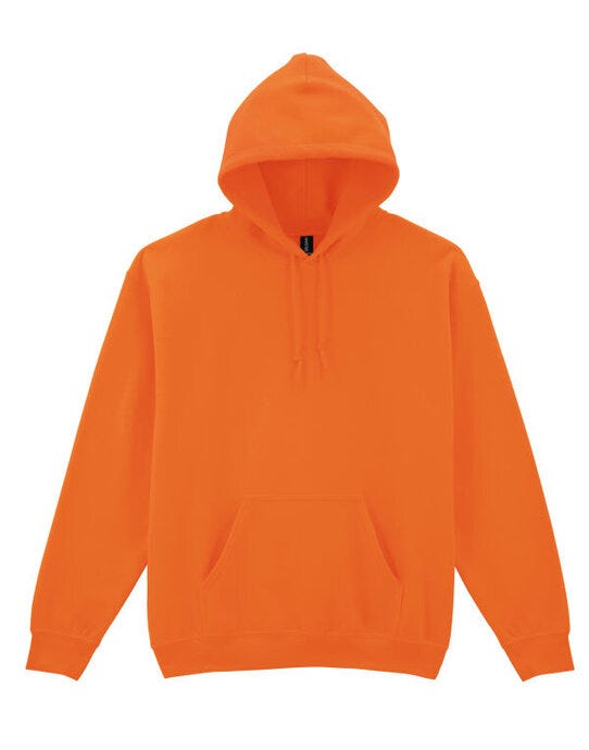Gildan 18500 Heavy Blend Adult Hood Sweatshirt - Safety Orange