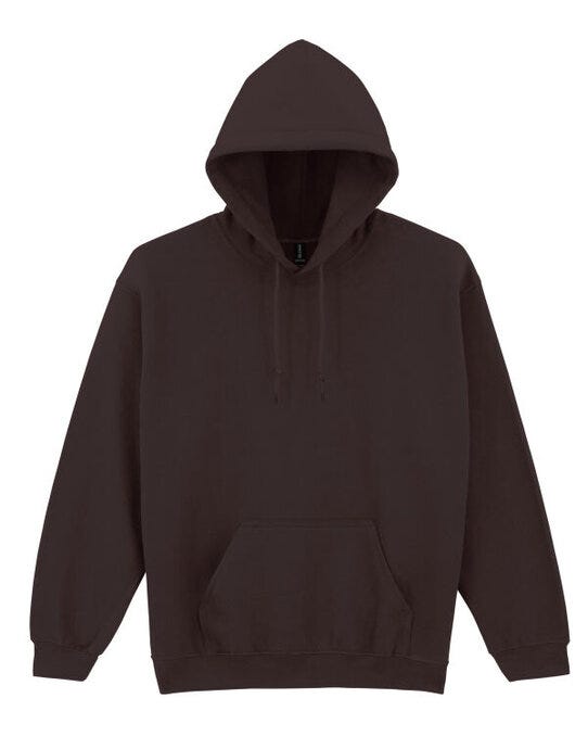 Gildan 18500 Heavy Blend Adult Hood Sweatshirt - Dark Chocolate
