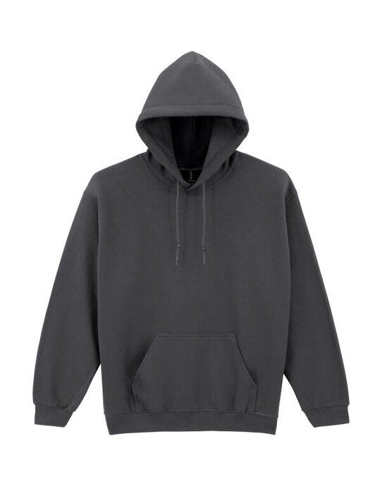 Gildan 18500 Heavy Blend Adult Hood Sweatshirt - Fan Charcoal Heather