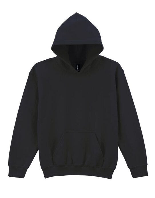 Gildan 18500B Heavy Blend Youth Hood Sweatshirt - Black