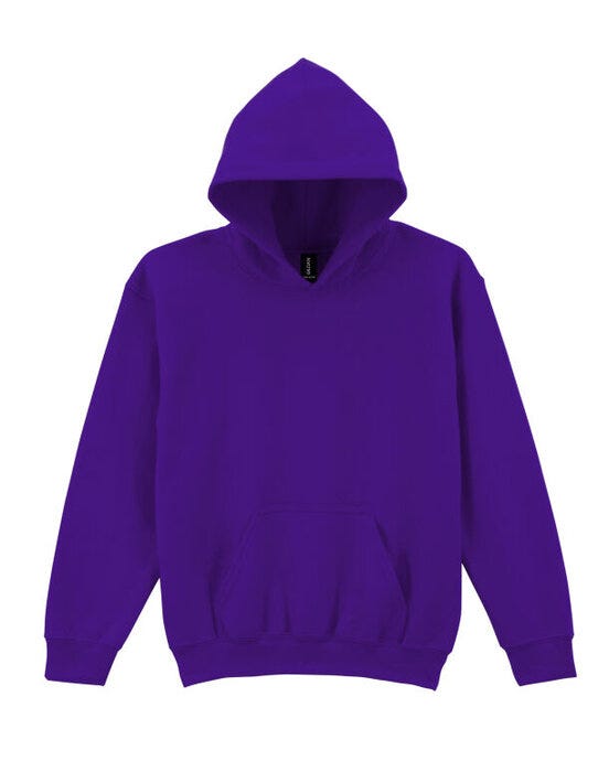 Gildan 18500B Heavy Blend Youth Hood Sweatshirt - Purple