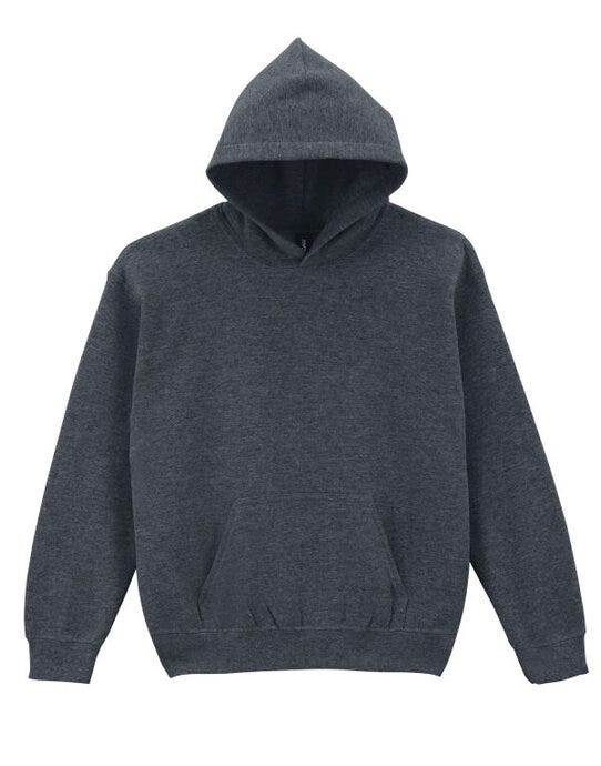 Gildan 18500B Heavy Blend Youth Hood Sweatshirt - Dark Heather