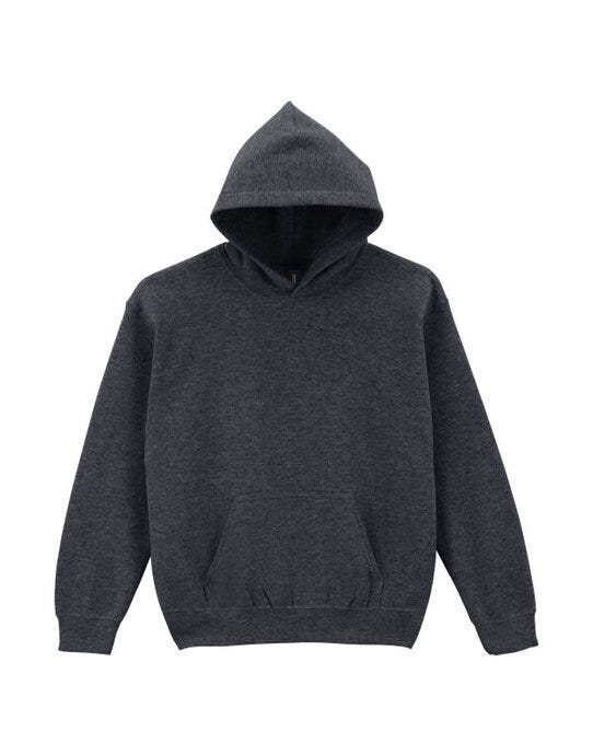 Gildan 18500B Heavy Blend Youth Hood Sweatshirt - Fan Charcoal Heather