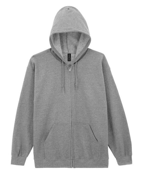 Gildan 18600 Heavy Blend Adult Zip Hood Sweat - Sport Grey