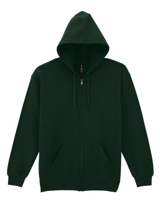Gildan 18600 Heavy Blend Adult Zip Hood Sweat - Forest Green