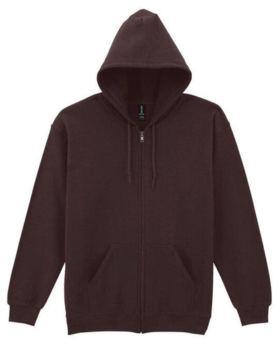 Gildan 18600 Heavy Blend Adult Zip Hood Sweat - Dark Chocolate