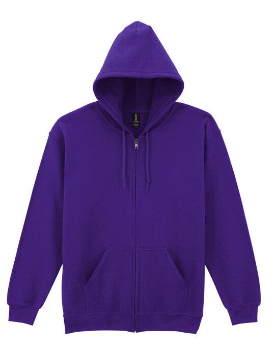 Gildan 18600 Heavy Blend Adult Zip Hood Sweat - Purple