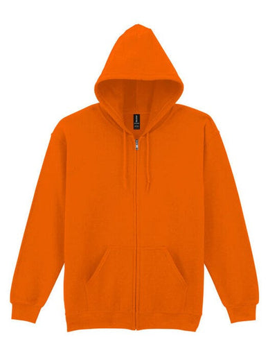 Gildan 18600 Heavy Blend Adult Zip Hood Sweat - Safety Orange