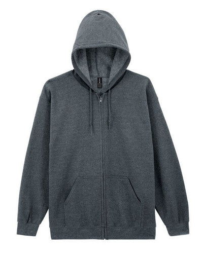 Gildan 18600 Heavy Blend Adult Zip Hood Sweat - Dark Heather