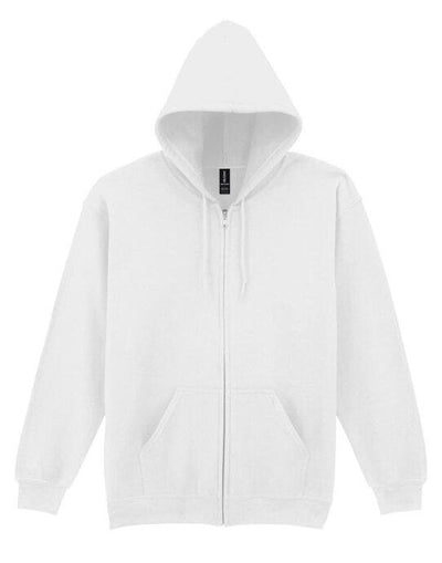 Gildan 18600 Heavy Blend Adult Zip Hood Sweat - White