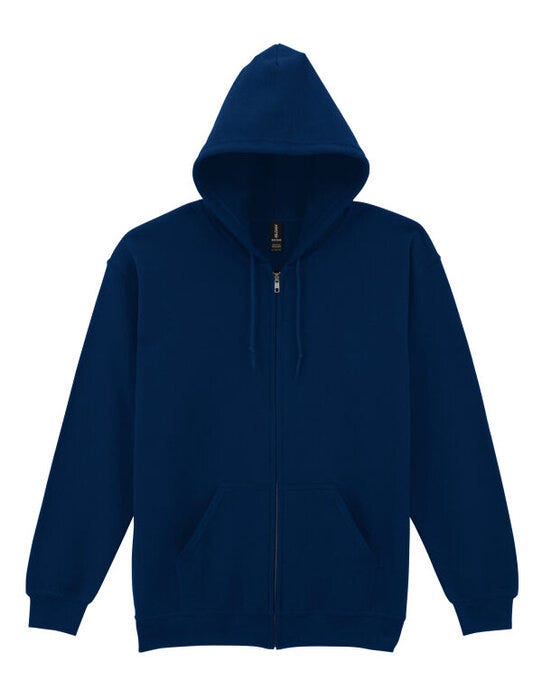 Gildan 18600 Heavy Blend Adult Zip Hood Sweat - Navy Blue