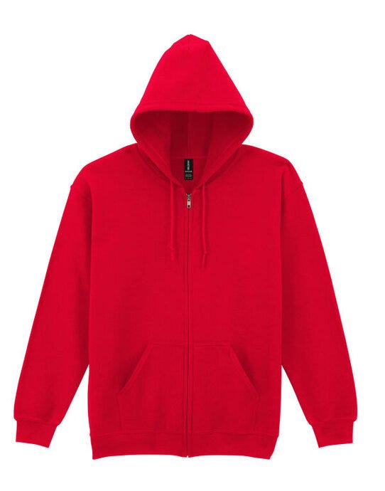 Gildan 18600 Heavy Blend Adult Zip Hood Sweat - Red