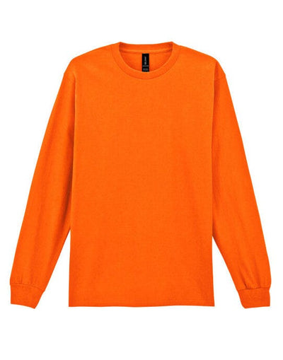 Gildan 2400 Ultra Cotton Adult L/Sleeve Tee - Safety Orange