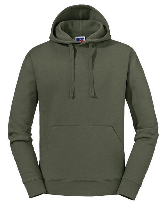 Russell Athletic 265M Russell Mens Authentic Hooded Sweat - Olive