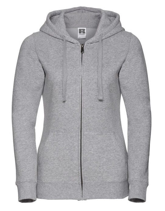 Russell Athletic 266F Russell Ladies Authentic Zipped Hood Jkt - Light Oxford