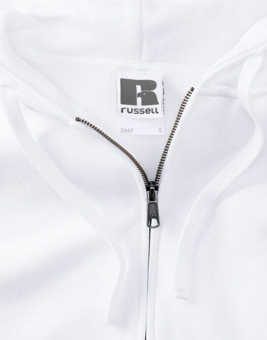 Russell Athletic 266F Russell Ladies Authentic Zipped Hood Jkt - White