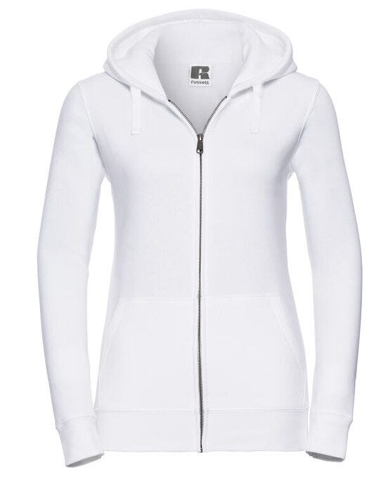 Russell Athletic 266F Russell Ladies Authentic Zipped Hood Jkt - White