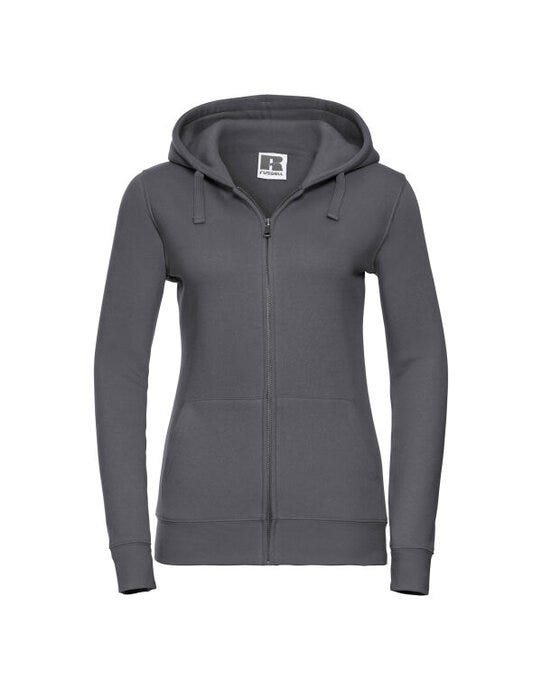 Russell Athletic 266F Russell Ladies Authentic Zipped Hood Jkt - Convoy Grey