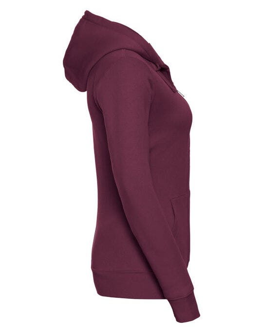 Russell Athletic 266F Russell Ladies Authentic Zipped Hood Jkt - Burgundy