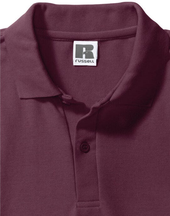 Russell Athletic 539M Russell Men's Classic Polycotton Polo - Burgundy