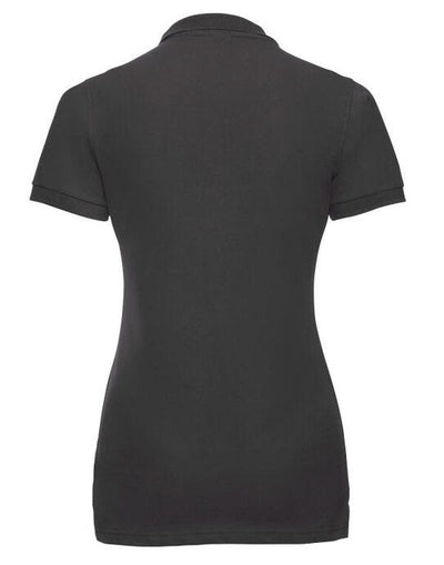 Russell Athletic 566F Russell Ladies Fitted Stretch Polo - Black
