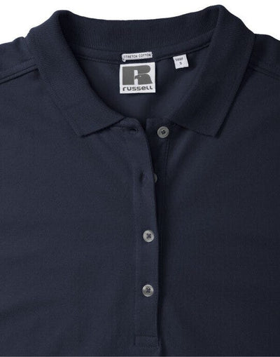 Russell Athletic 566F Russell Ladies Fitted Stretch Polo - French Navy