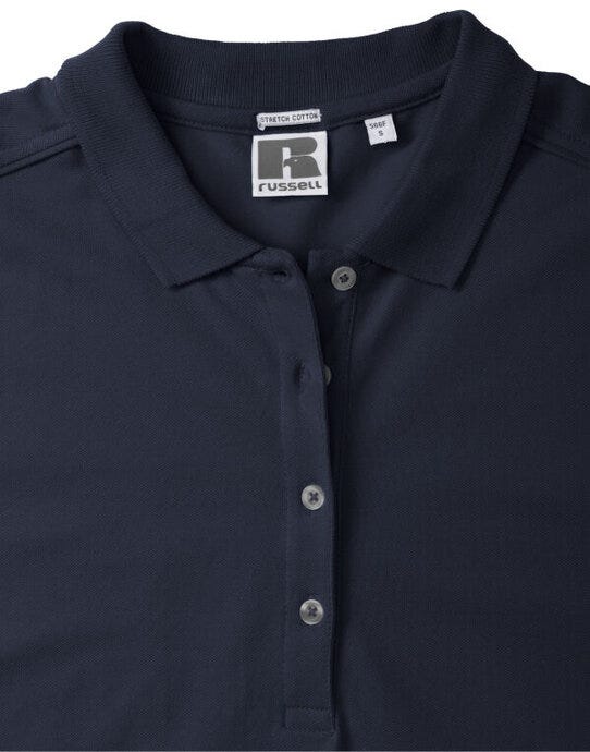 Russell Athletic 566F Russell Ladies Fitted Stretch Polo - French Navy