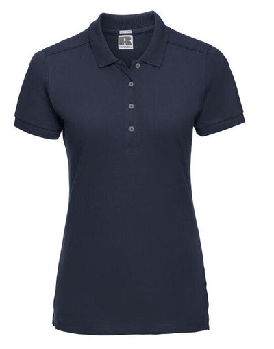 Russell Athletic 566F Russell Ladies Fitted Stretch Polo - French Navy