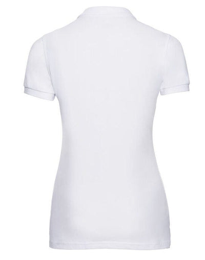 Russell Athletic 566F Russell Ladies Fitted Stretch Polo - White