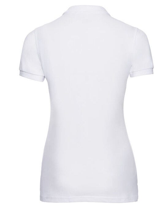 Russell Athletic 566F Russell Ladies Fitted Stretch Polo - White
