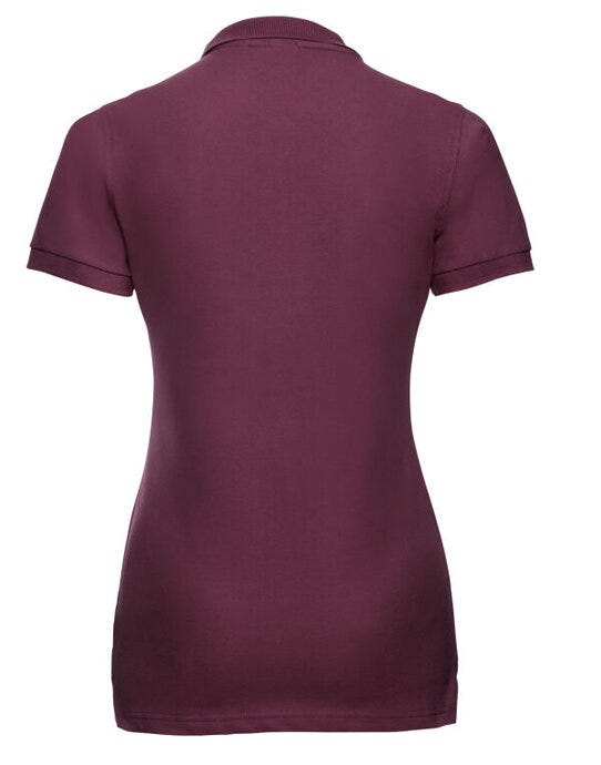 Russell Athletic 566F Russell Ladies Fitted Stretch Polo - Burgundy