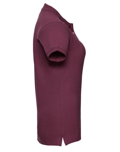 Russell Athletic 566F Russell Ladies Fitted Stretch Polo - Burgundy