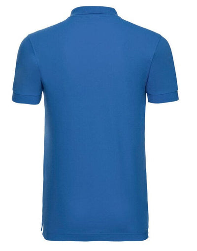 Russell Athletic 566M Russell Mens Fitted Stretch Polo - Azure Blue